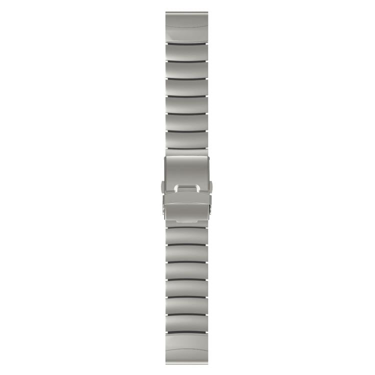 For Garmin 22mm Safety Buckle Single Bead Silicone Titanium Alloy Watch Band