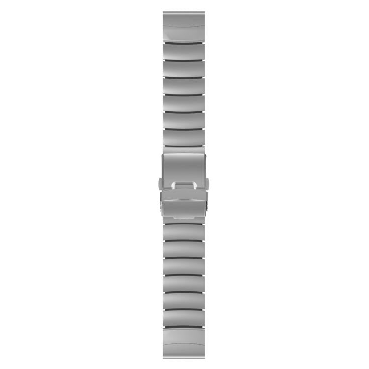 For Garmin 22mm Safety Buckle Single Bead Silicone Titanium Alloy Watch Band