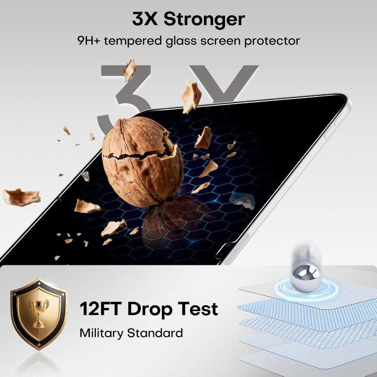 For OPPO Pad 3 Pro Curved Edge Anti-Fingerprint Privacy Tempered Glass Tablet Screen Film