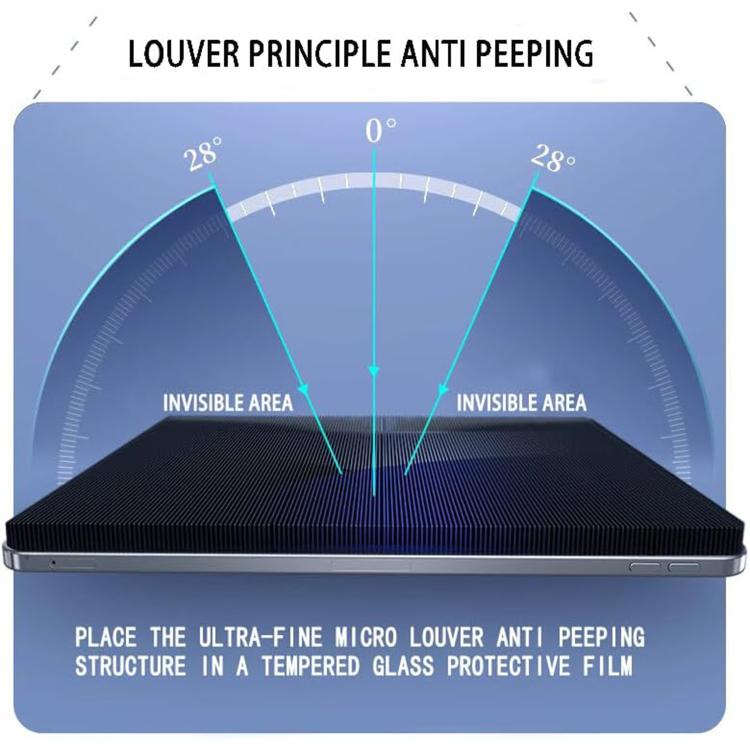 For OPPO Pad Curved Edge Anti-Fingerprint Privacy Tempered Glass Tablet Screen Film
