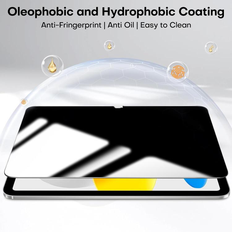 For iPad mini 2024 / mini 6 Curved Edge Anti-Fingerprint Privacy Tempered Glass Tablet Screen Film