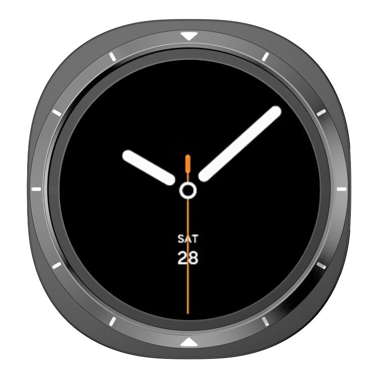 For Samsung Galaxy Watch8 44mm Metal Frame PC Back Cover Watch Protective Case