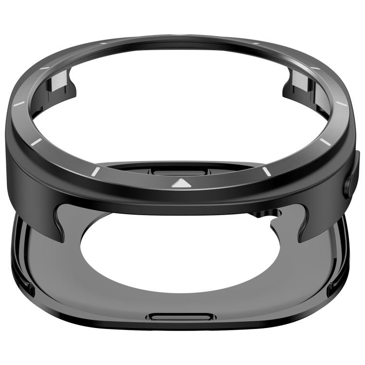 For Samsung Galaxy Watch8 44mm Metal Frame PC Back Cover Watch Protective Case