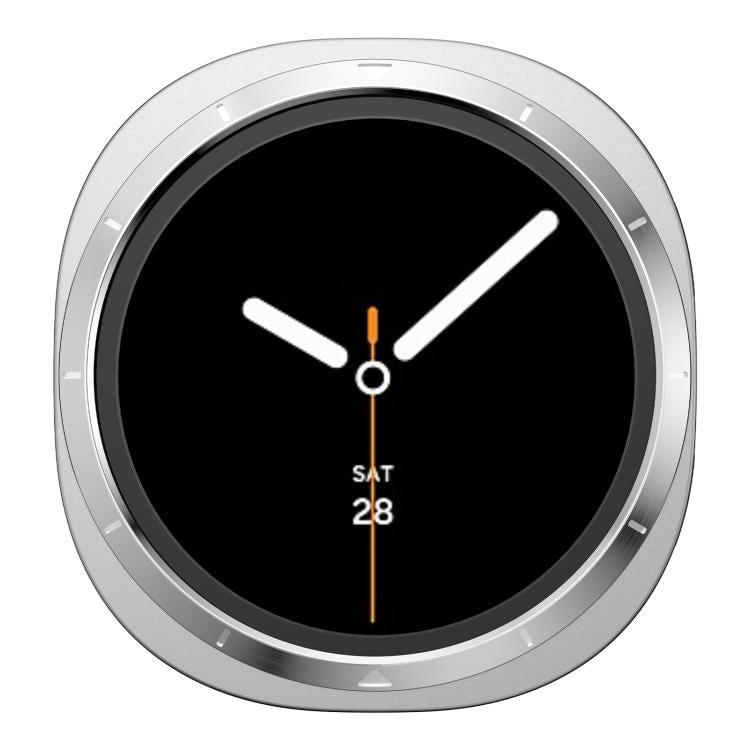 For Samsung Galaxy Watch8 44mm Metal Frame PC Back Cover Watch Protective Case