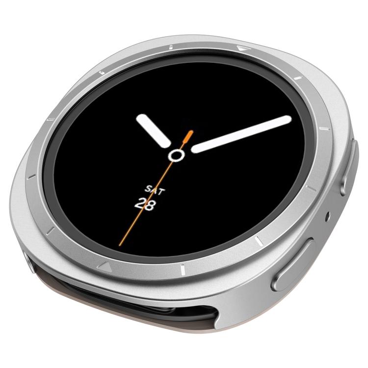 For Samsung Galaxy Watch8 44mm Metal Frame PC Back Cover Watch Protective Case