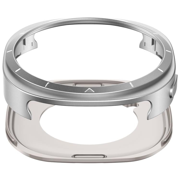 For Samsung Galaxy Watch8 44mm Metal Frame PC Back Cover Watch Protective Case