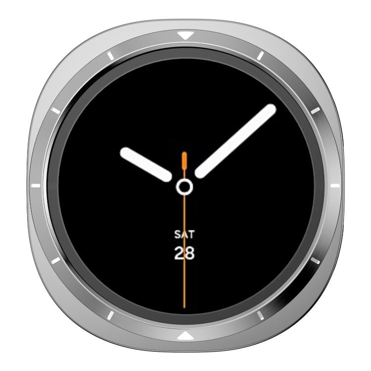 For Samsung Galaxy Watch8 44mm Metal Frame PC Back Cover Watch Protective Case