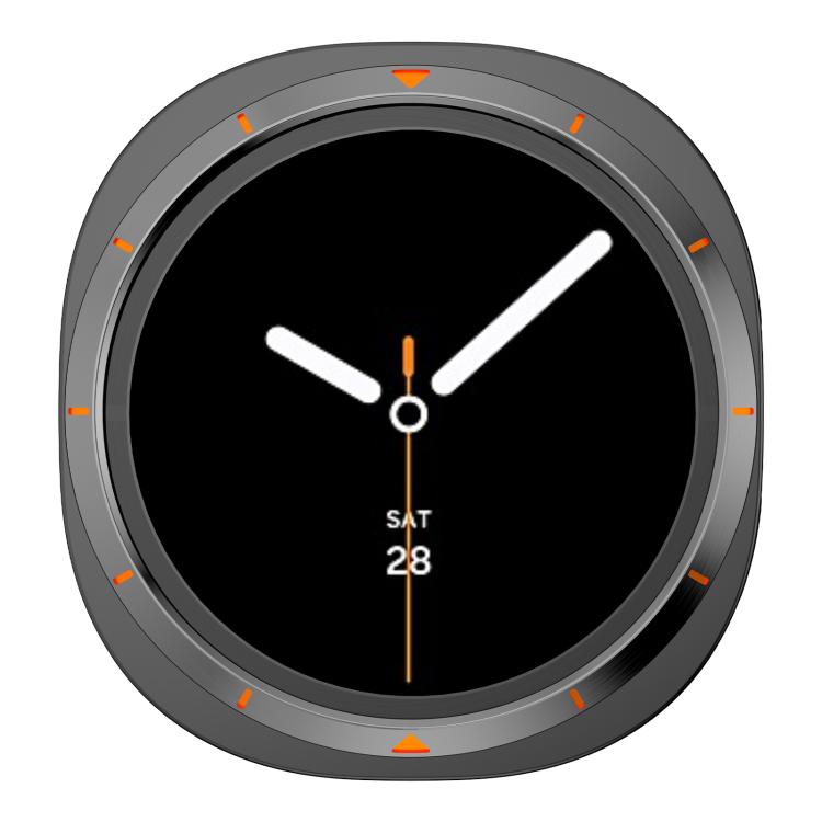 For Samsung Galaxy Watch8 44mm Metal Frame PC Back Cover Watch Protective Case