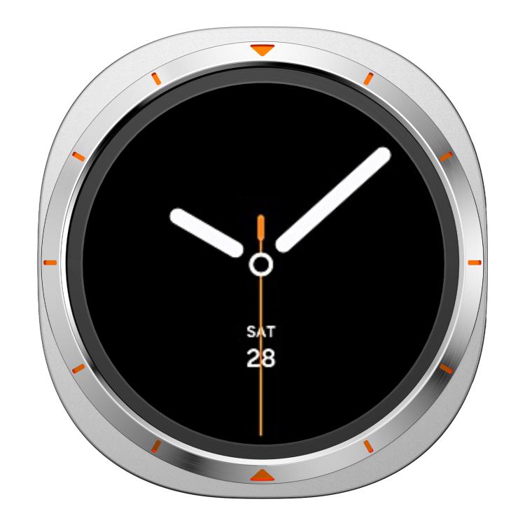 For Samsung Galaxy Watch8 44mm Metal Frame PC Back Cover Watch Protective Case