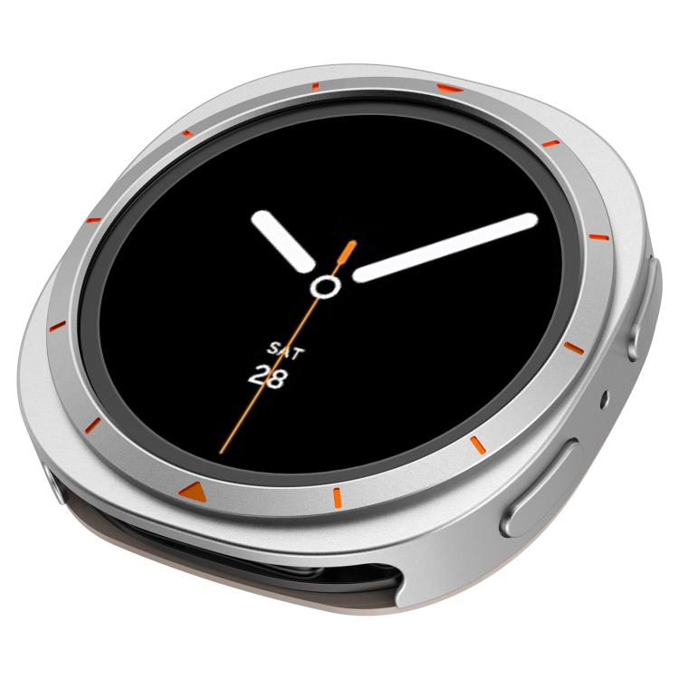 For Samsung Galaxy Watch8 44mm Metal Frame PC Back Cover Watch Protective Case