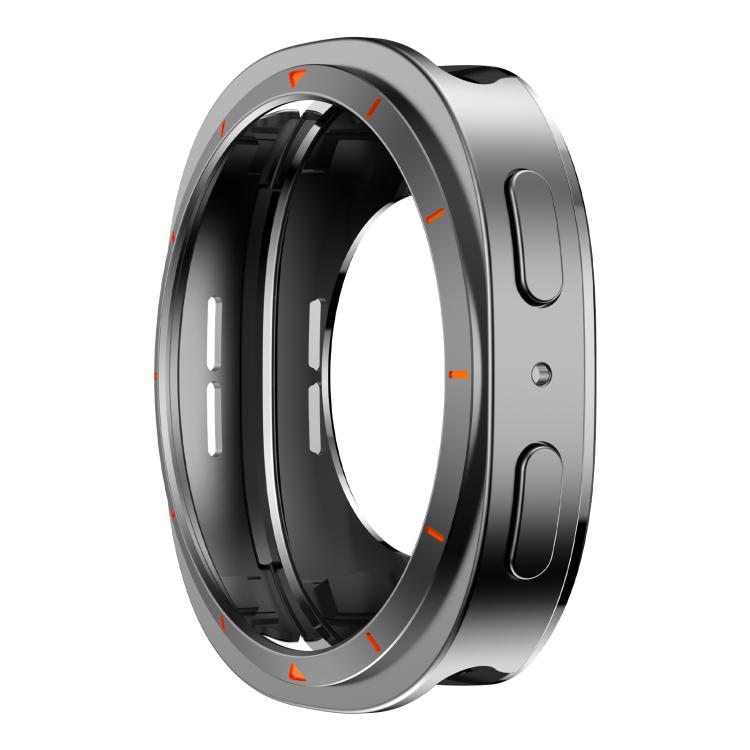 For Samsung Galaxy Watch8 44mm Metal Frame PC Back Cover Watch Protective Case