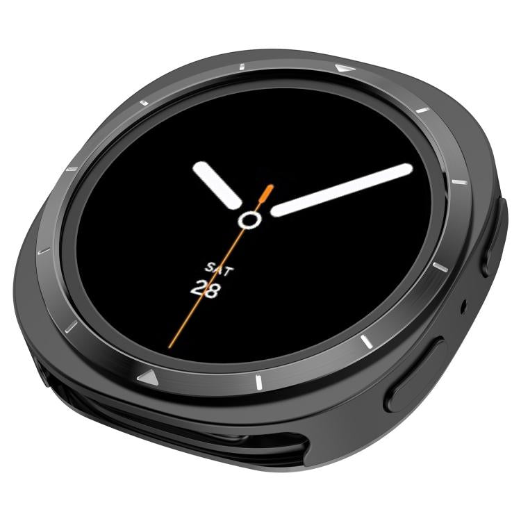 For Samsung Galaxy Watch8 40mm Metal Frame PC Back Cover Watch Protective Case