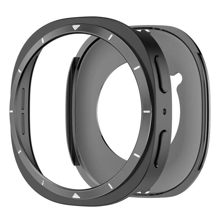 For Samsung Galaxy Watch8 40mm Metal Frame PC Back Cover Watch Protective Case