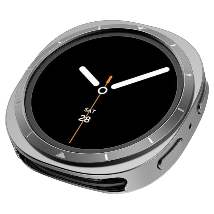 For Samsung Galaxy Watch8 40mm Metal Frame PC Back Cover Watch Protective Case