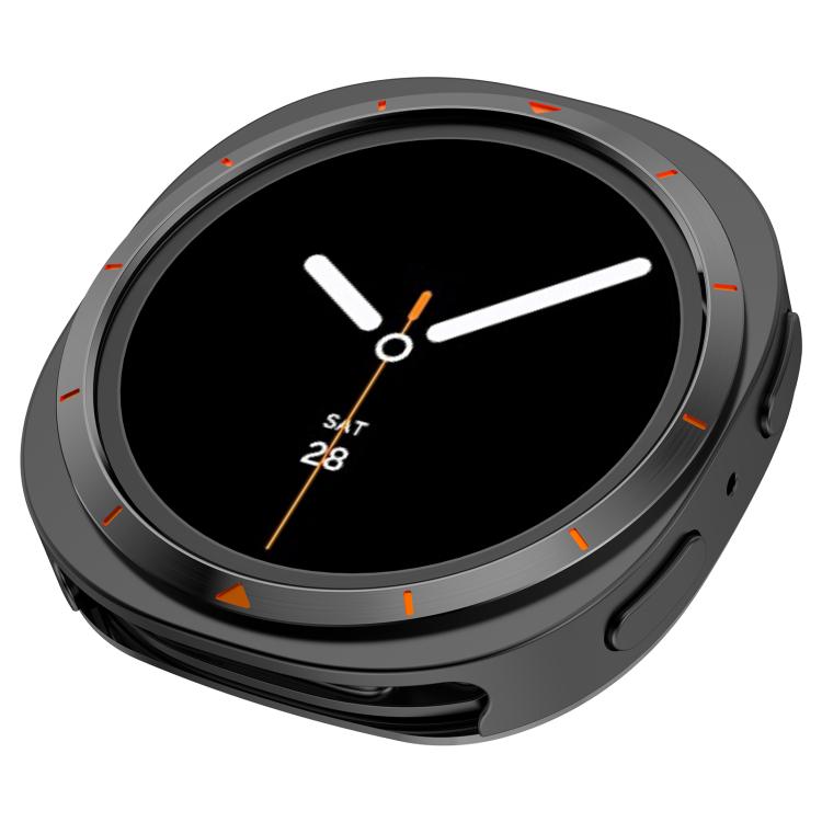 For Samsung Galaxy Watch8 40mm Metal Frame PC Back Cover Watch Protective Case