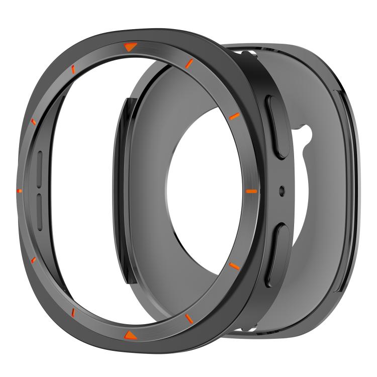 For Samsung Galaxy Watch8 40mm Metal Frame PC Back Cover Watch Protective Case