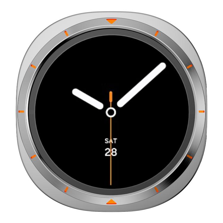 For Samsung Galaxy Watch8 40mm Metal Frame PC Back Cover Watch Protective Case