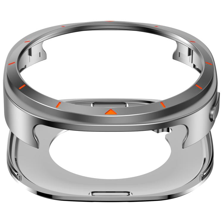 For Samsung Galaxy Watch8 40mm Metal Frame PC Back Cover Watch Protective Case