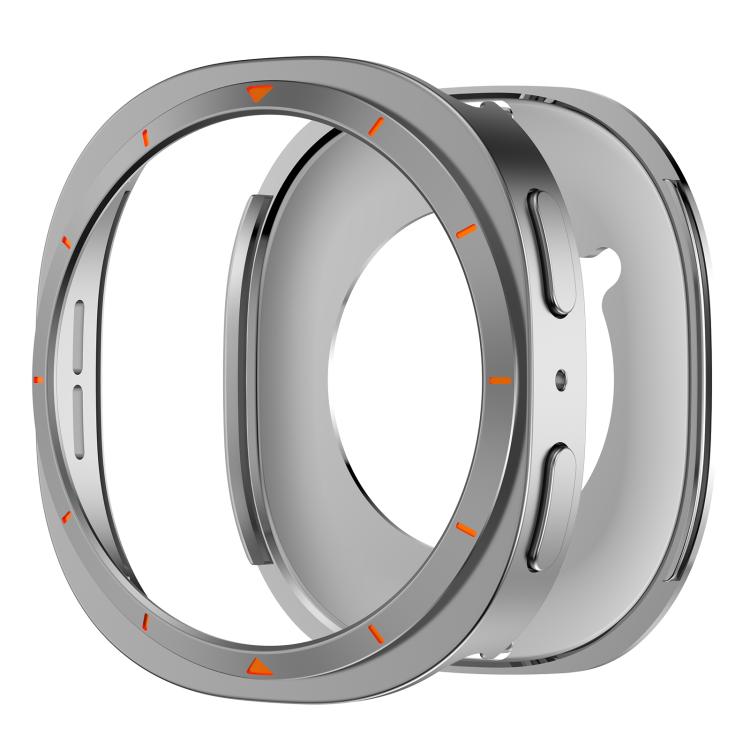 For Samsung Galaxy Watch8 40mm Metal Frame PC Back Cover Watch Protective Case
