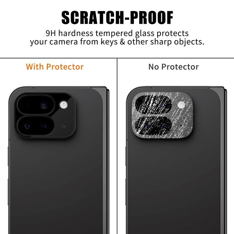 For Google Pixel 9 Pro Fold Kalebol Silk-Screened HD Anti-Fingerprint AR Integrated Camera Lens Tempered Glass Film