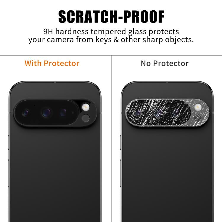 For Google Pixel 9 Pro Kalebol Silk-Screened HD Anti-Fingerprint AR Integrated Camera Lens Tempered Glass Film