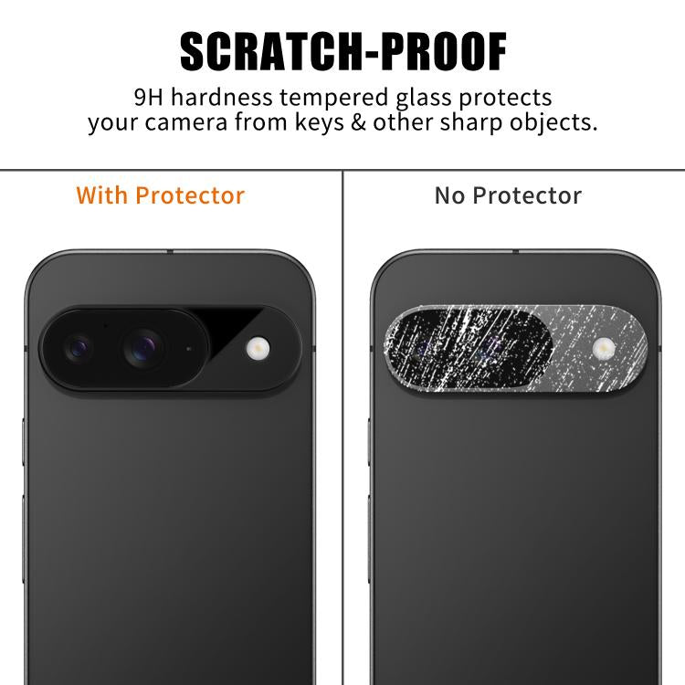 For Google Pixel 9 Kalebol Silk-Screened HD Anti-Fingerprint AR Integrated Camera Lens Tempered Glass Film