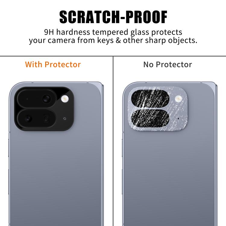 For Google Pixel 10 Pro Fold Kalebol Silk-Screened HD Anti-Fingerprint AR Integrated Camera Lens Tempered Glass Film