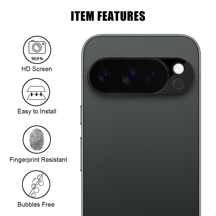 For Google Pixel 10 Pro Kalebol Silk-Screened HD Anti-Fingerprint AR Integrated Camera Lens Tempered Glass Film