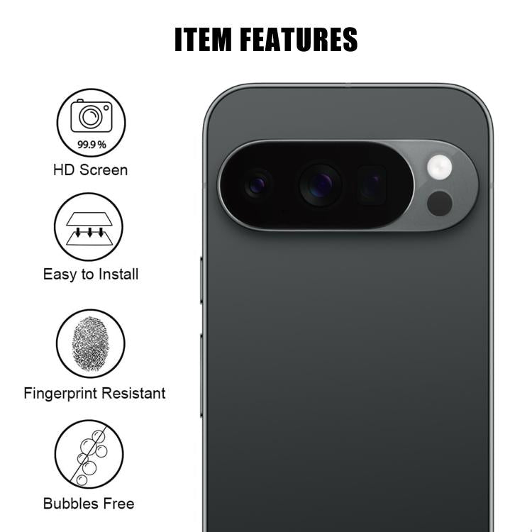 For Google Pixel 10 Pro XL Kalebol Transparent HD Anti-Fingerprint AR Integrated Camera Lens Tempered Glass Film