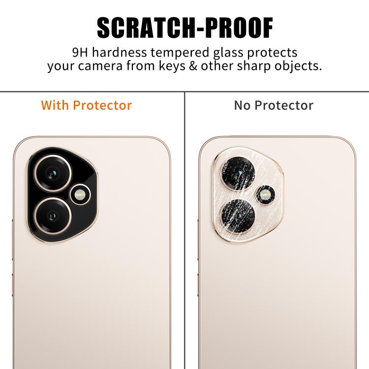 For Honor 400 Global 156.5mm Kalebol Silk-Screened HD Anti-Fingerprint AR Integrated Camera Lens Tempered Glass Film