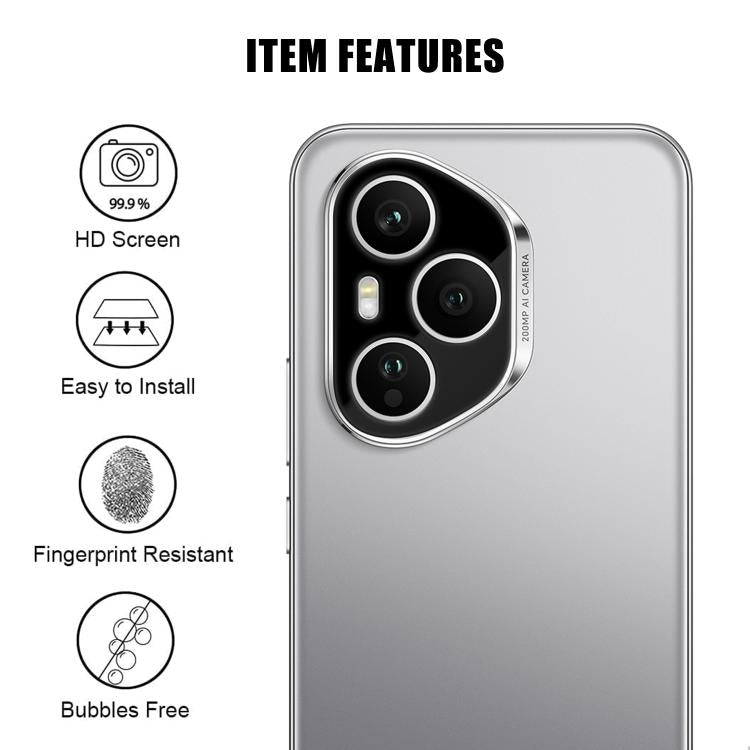For Honor 400 Pro Global 160.8mm Kalebol Silk-Screened HD Anti-Fingerprint AR Integrated Camera Lens Tempered Glass Film