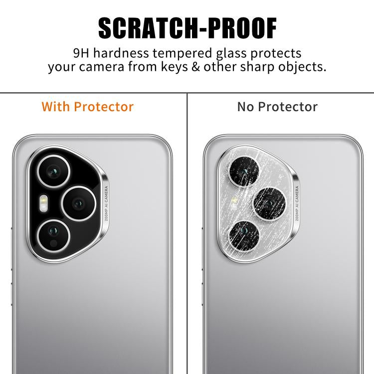 For Honor 400 Pro Global 160.8mm Kalebol Silk-Screened HD Anti-Fingerprint AR Integrated Camera Lens Tempered Glass Film