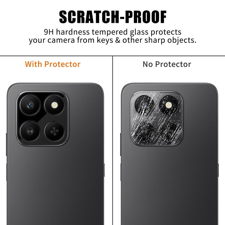 For Honor 400 Smart 5G Kalebol Silk-Screened HD Anti-Fingerprint AR Integrated Camera Lens Tempered Glass Film