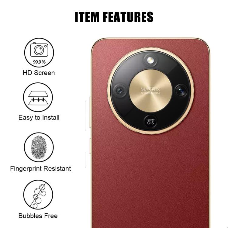 For Honor X9d / Magic8 Lite Kalebol Transparent HD Anti-Fingerprint AR Integrated Camera Lens Tempered Glass Film