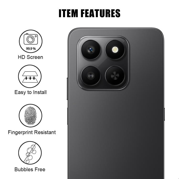 For Honor 400 Smart 5G / X7d 4G Kalebol Transparent HD Anti-Fingerprint AR Integrated Camera Lens Tempered Glass Film