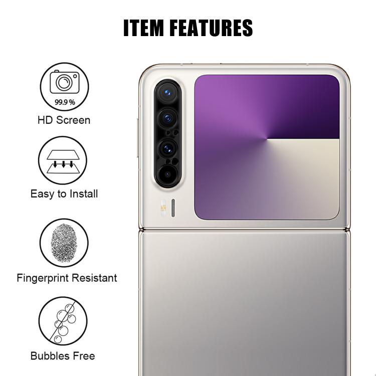 For Huawei Pura X Kalebol Silk-Screened HD Anti-Fingerprint AR Integrated Camera Lens Tempered Glass Film