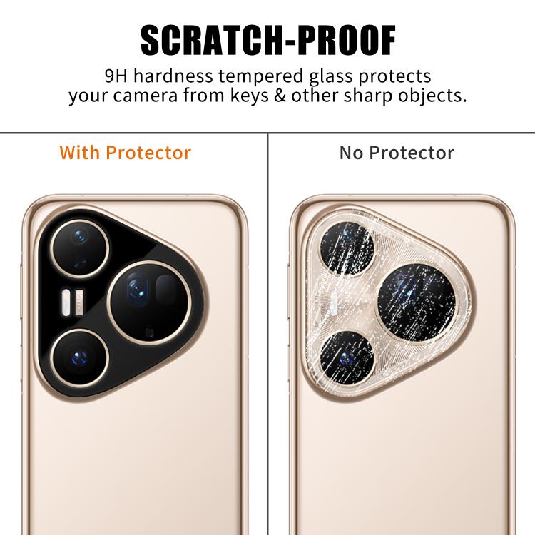 For Huawei Pura 80 Ultra Kalebol Silk-Screened HD Anti-Fingerprint AR Integrated Camera Lens Tempered Glass Film