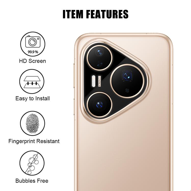 For Huawei Pura 80 Pro / Pro+ Kalebol Silk-Screened HD Anti-Fingerprint AR Integrated Camera Lens Tempered Glass Film