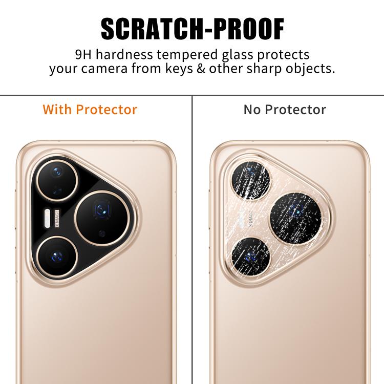 For Huawei Pura 80 Pro / Pro+ Kalebol Silk-Screened HD Anti-Fingerprint AR Integrated Camera Lens Tempered Glass Film
