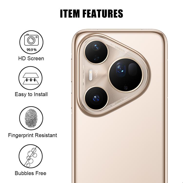 For Huawei Pura 80 Ultra Kalebol Transparent HD Anti-Fingerprint AR Integrated Camera Lens Tempered Glass Film