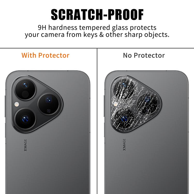 For Huawei Pura 80 Kalebol Transparent HD Anti-Fingerprint AR Integrated Camera Lens Tempered Glass Film