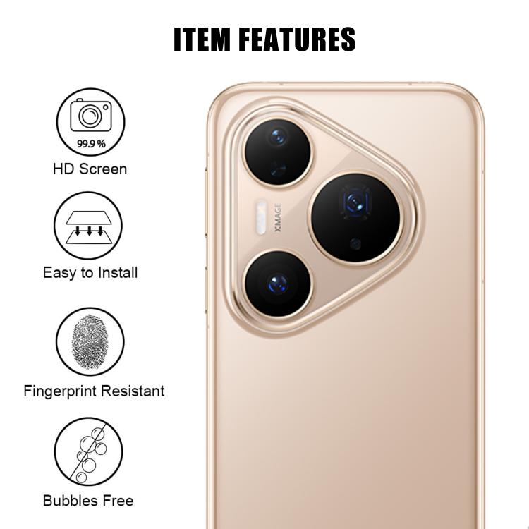 For Huawei Pura 80 Pro / Pro+ Kalebol Transparent HD Anti-Fingerprint AR Integrated Camera Lens Tempered Glass Film