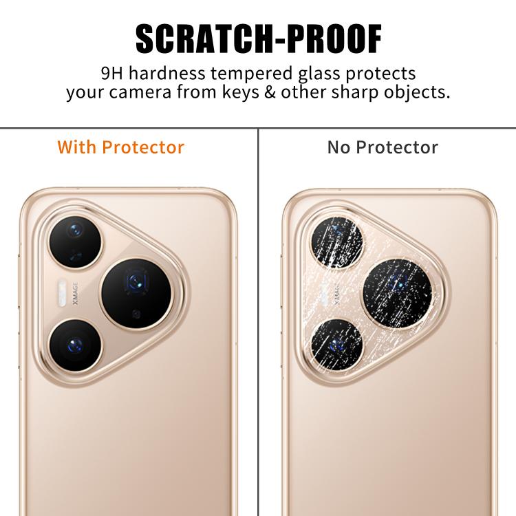 For Huawei Pura 80 Pro / Pro+ Kalebol Transparent HD Anti-Fingerprint AR Integrated Camera Lens Tempered Glass Film