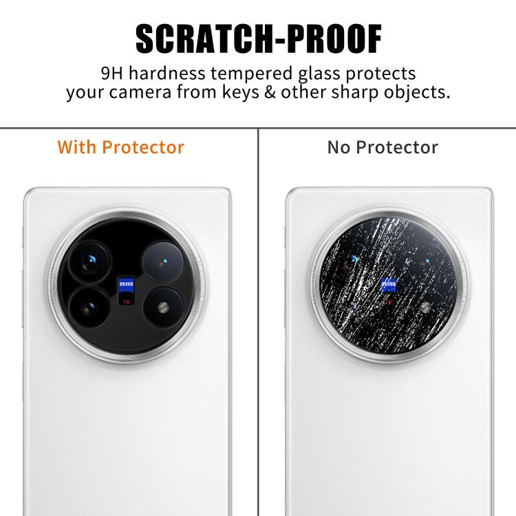 For vivo X Fold5 Kalebol Silk-Screened HD Anti-Fingerprint AR Integrated Camera Lens Tempered Glass Film