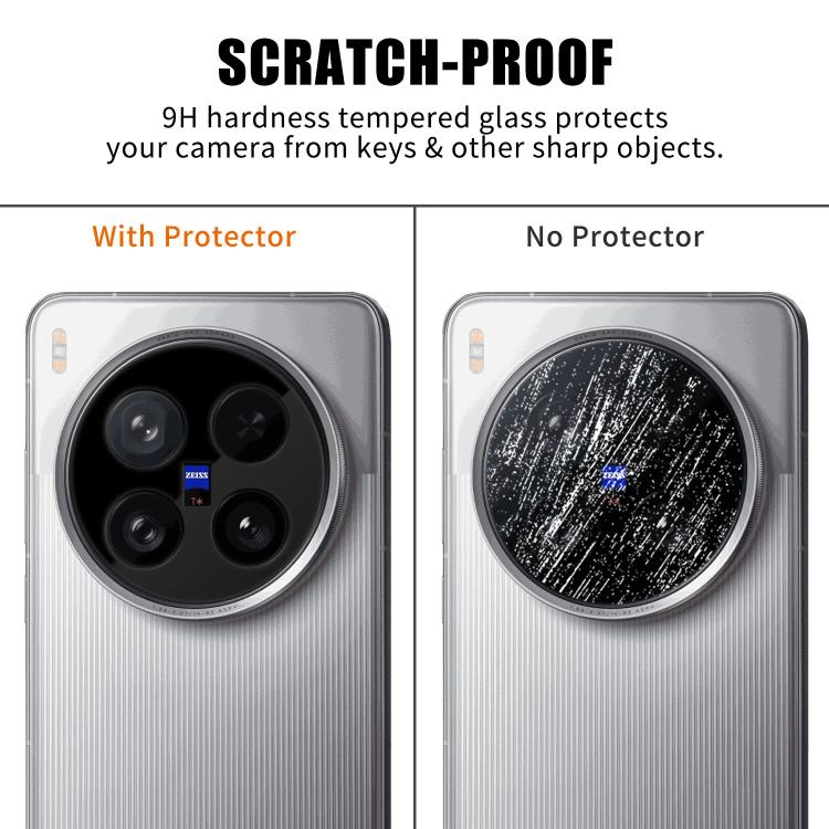 For vivo X200 Ultra Kalebol Silk-Screened HD Anti-Fingerprint AR Integrated Camera Lens Tempered Glass Film