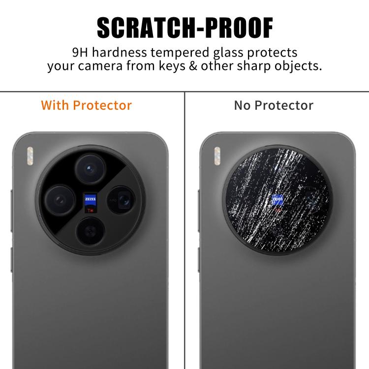 For vivo X300 Kalebol Silk-Screened HD Anti-Fingerprint AR Integrated Camera Lens Tempered Glass Film