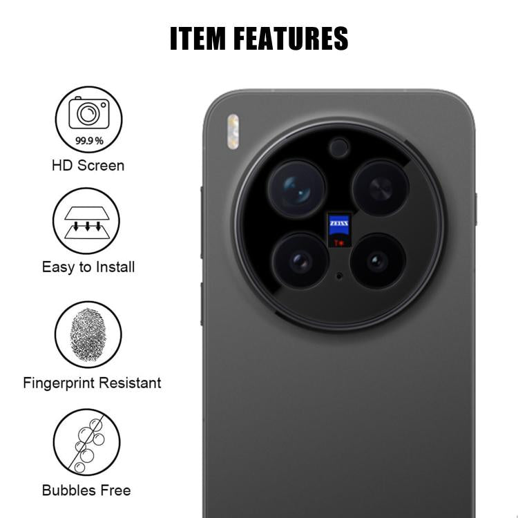 For vivo X300 Pro Kalebol Silk-Screened HD Anti-Fingerprint AR Integrated Camera Lens Tempered Glass Film