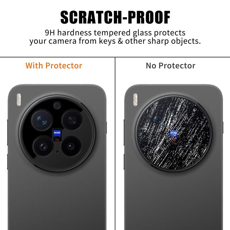 For vivo X300 Pro Kalebol Silk-Screened HD Anti-Fingerprint AR Integrated Camera Lens Tempered Glass Film