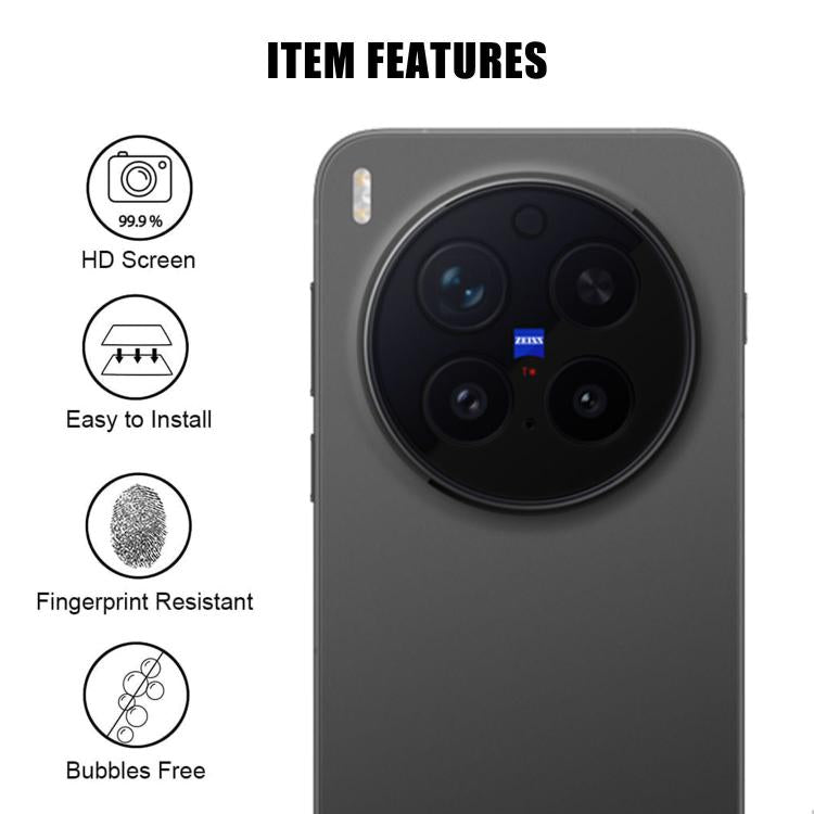 For vivo X300 Pro Kalebol Transparent HD Anti-Fingerprint AR Integrated Camera Lens Tempered Glass Film