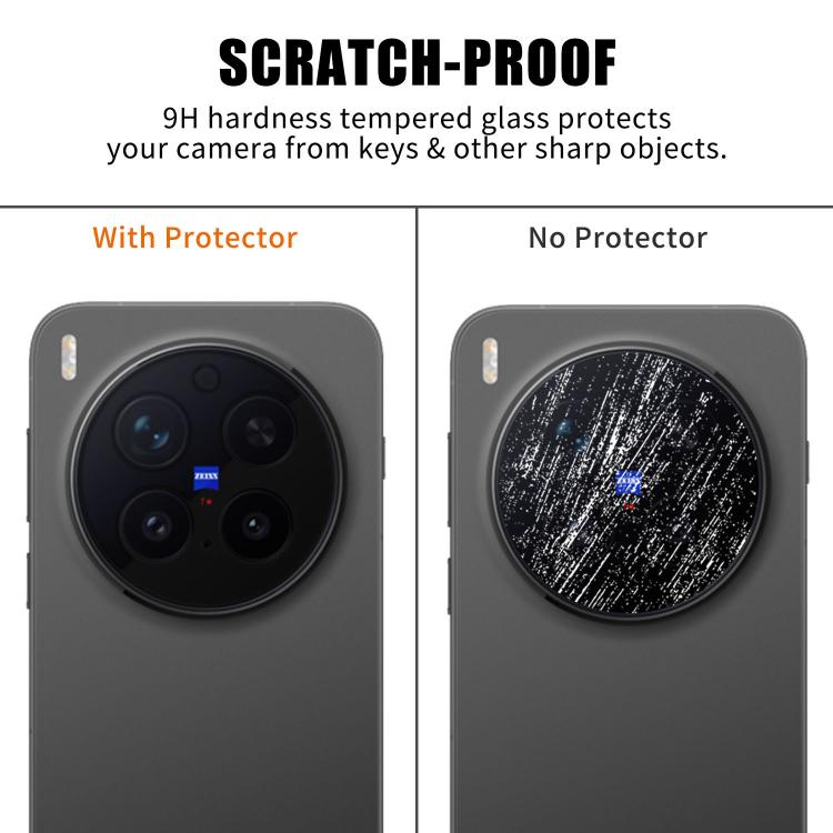 For vivo X300 Pro Kalebol Transparent HD Anti-Fingerprint AR Integrated Camera Lens Tempered Glass Film